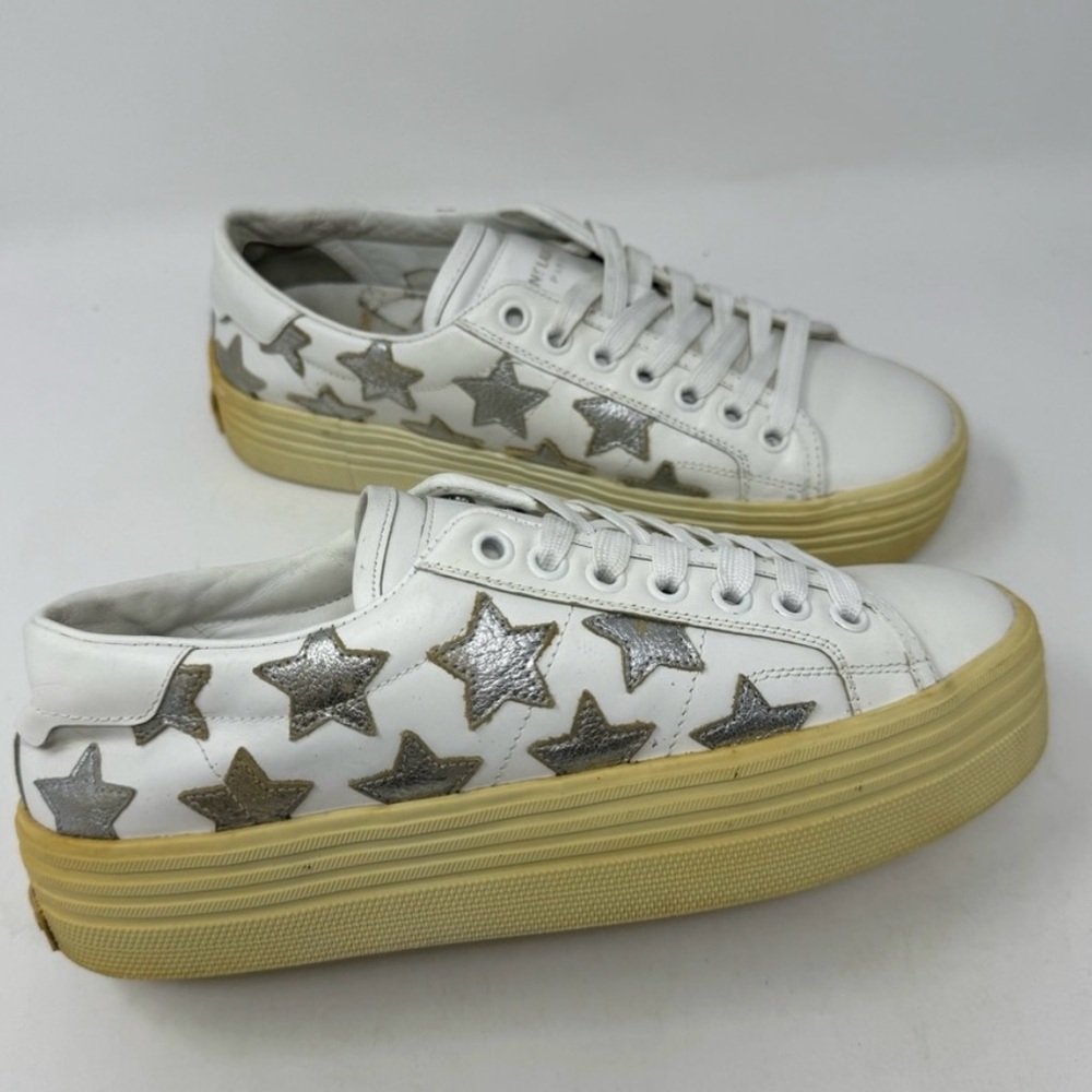 Saint Laurent Leather Platform Sneakers!